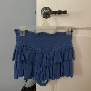 Mustard Seed Azure Ruffled Skirt